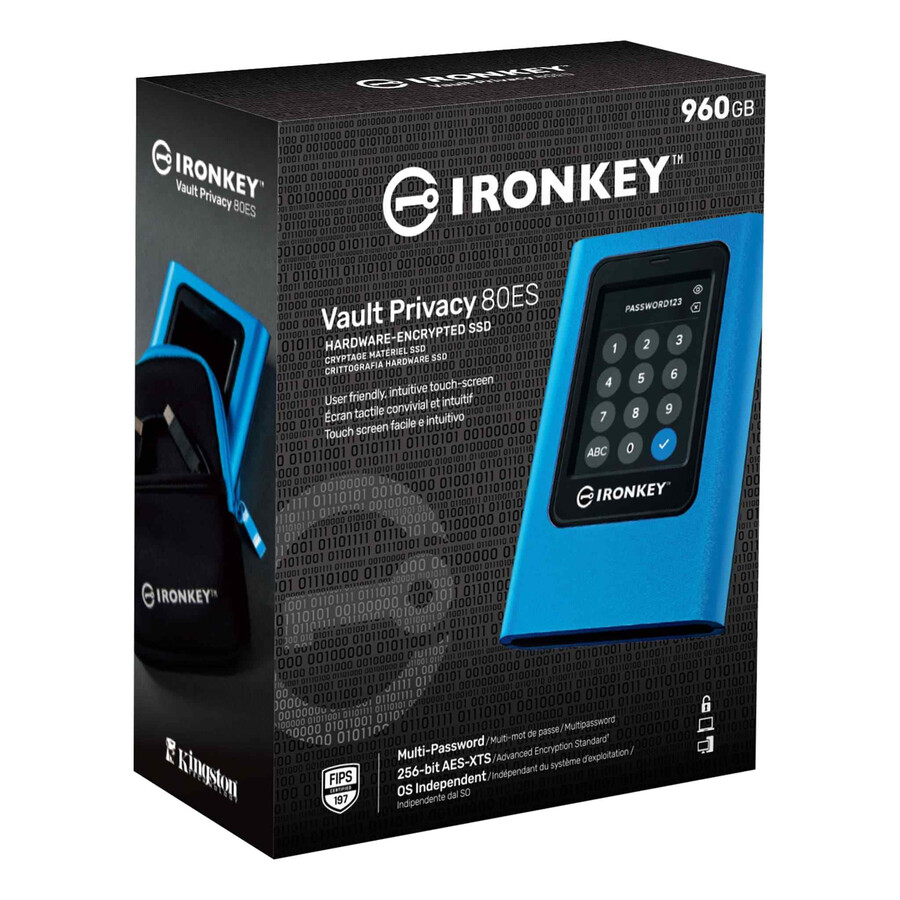 kingston ironkey vault privacy 80 ulkoinen ssd - kapasiteetti = 192 tt