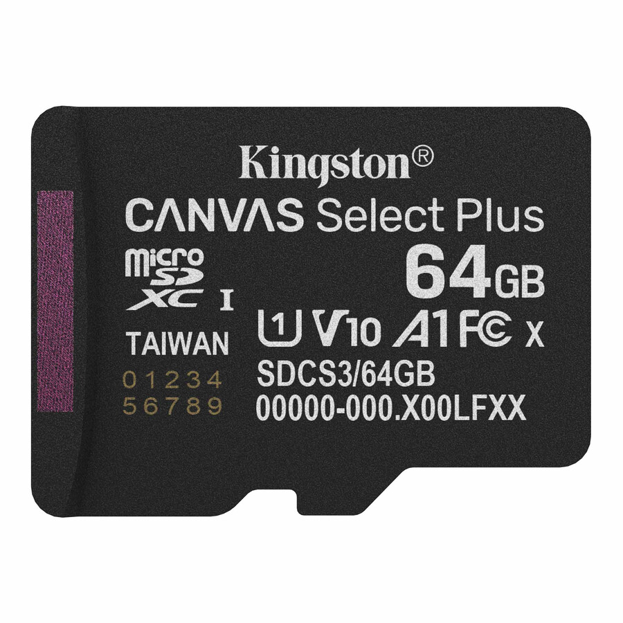 canvas select plus microsd-muistikortti - kapasiteetti = 64 gt sovitin = ei mitään