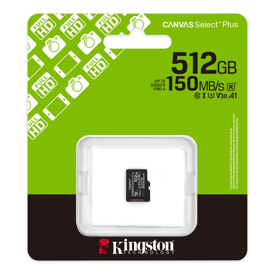 canvas select plus microsd-muistikortti - kapasiteetti = 256 gt sovitin = ei mitään