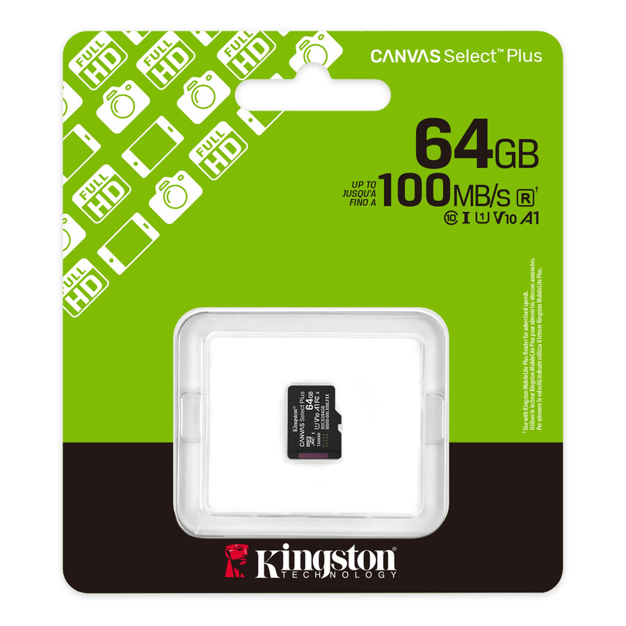 canvas select plus microsd-muistikortti - kapasiteetti = 512 gt sovitin = ei mitään